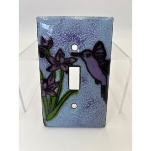 Vintage Hummingbird Handcrafted Floral Light Switch Cover Single Toggle Plate